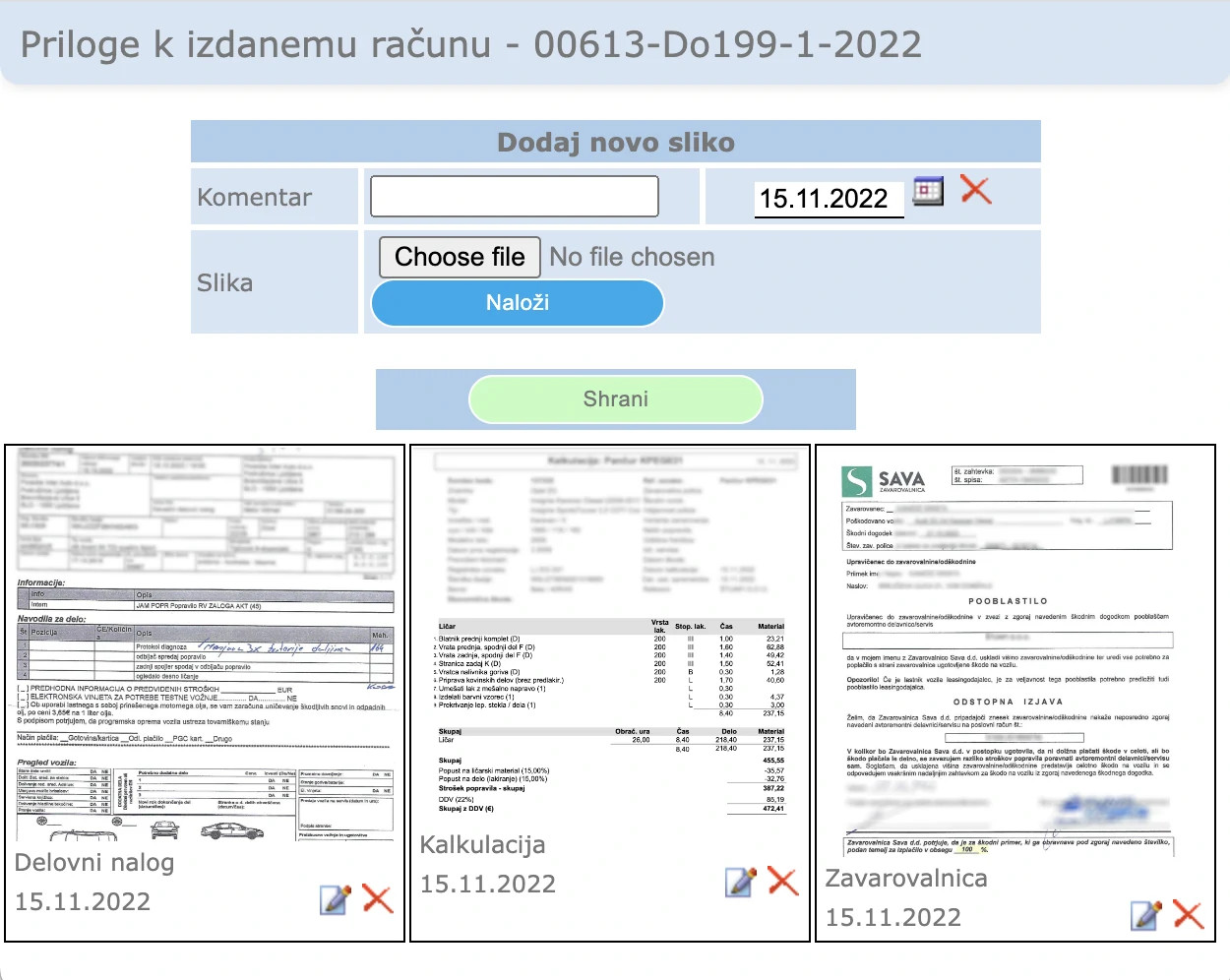 Arhiv dokumentov in obrazcev na enem mestu