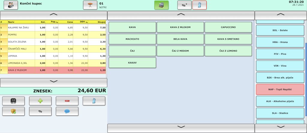Maloprodaja in gostinstvo